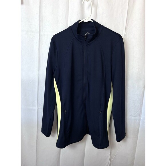 Talbots Blue Track Jacket 50+ UPF Protection Activewear Size Large‎ LRD1-2 - Picture 1 of 8